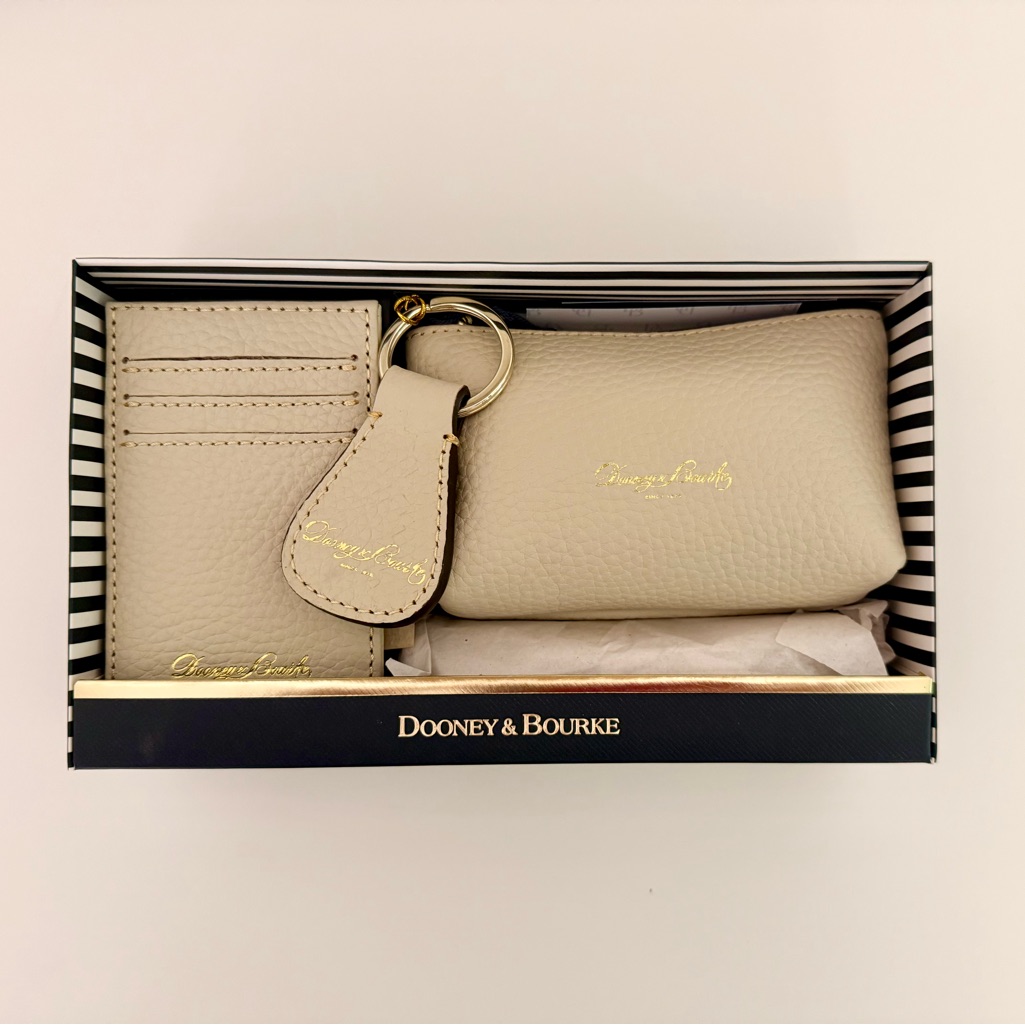 Dooney & Bourke Cream Leather Wallet Set